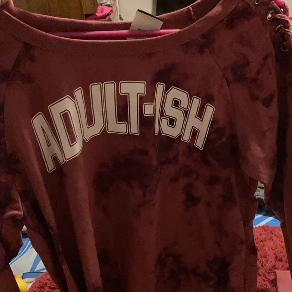 Purple/burgundy dye sweater